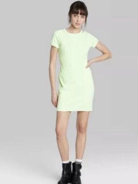 wild fable Light lime Green Mini Dress size XS